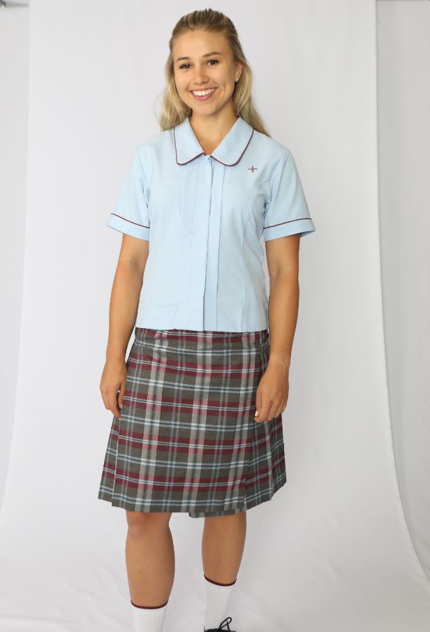 3449BRCJS - JNR Blue SS Blouse (Yr 7-10)