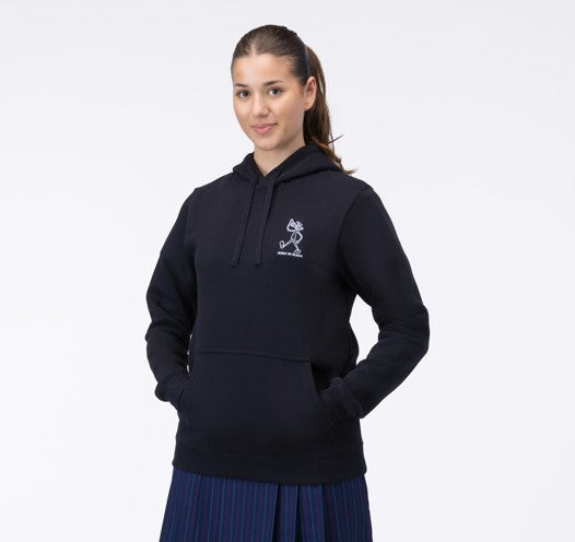3473BRC Girls in Black Crew Hoodie