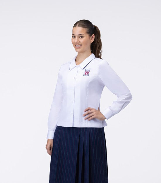 3480LBRW - SNR White LS Blouse (Yr 11-12)