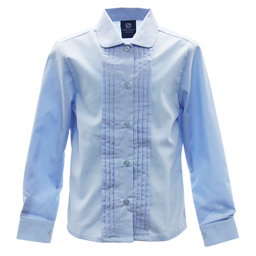 K-Yr 6 Junior Long Sleeve Blouse Pintucks
