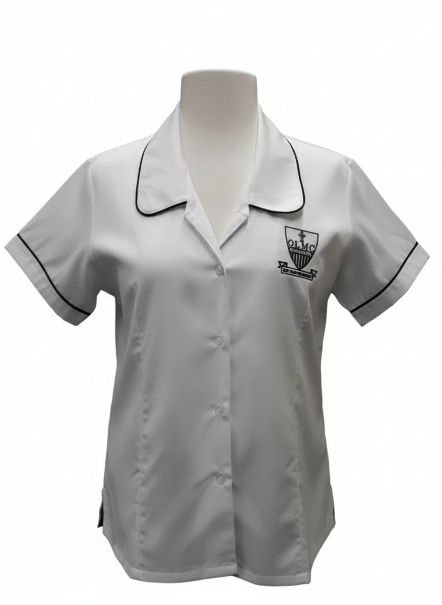 3985OL - SNR White SS Blouse