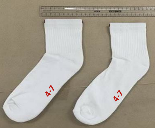 1211FW - White School Socks (3 Pack)
